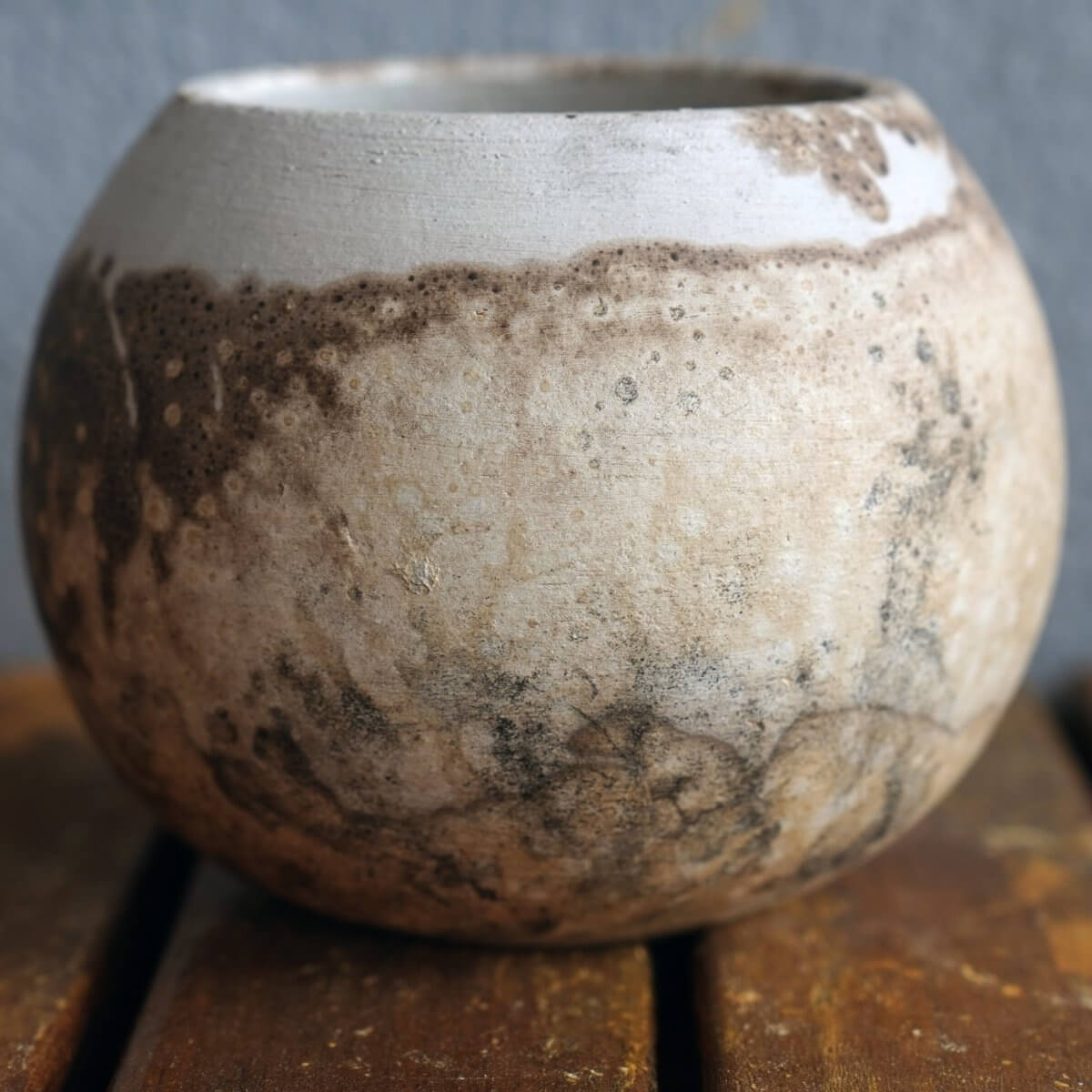 Raku pottery vase ceramic home decor