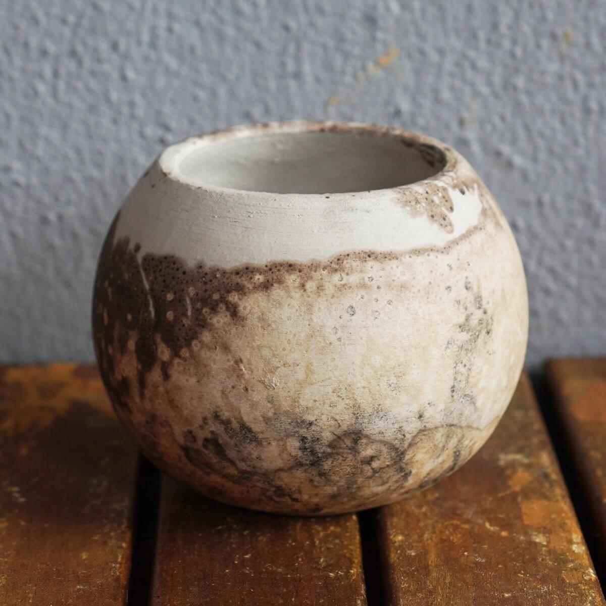 Raku pottery vase ceramic home decor